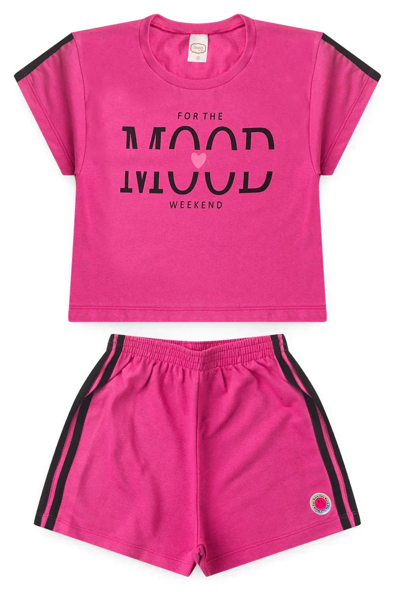 Conjunto Juvenil Verão Feminino Mood Weekend Uva