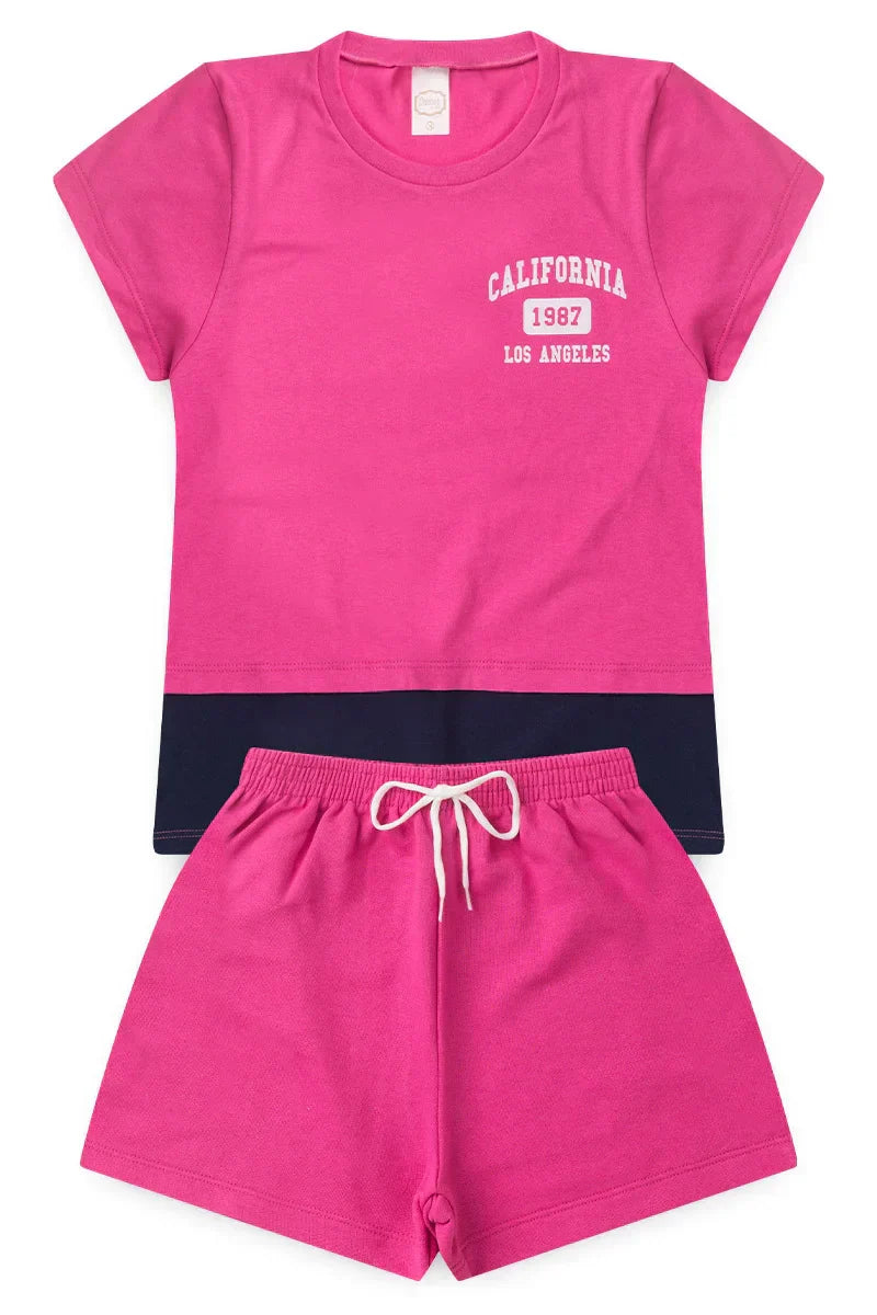 Conjunto Juvenil Verão Feminino California Uva