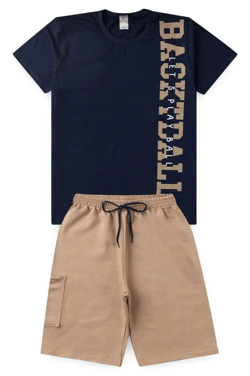 Conjunto Juvenil Basic Marinho