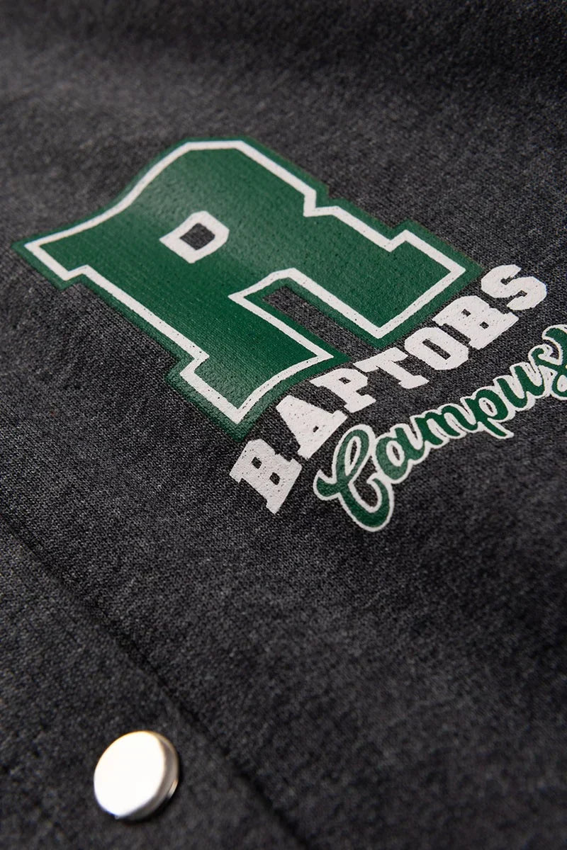 Conjunto Jaqueta Moletom Infantil Menino c/ Botão Raptors Grafite