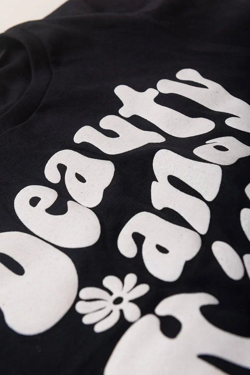 Conjunto Juvenil Verão Feminino Beauty And Kind Preto