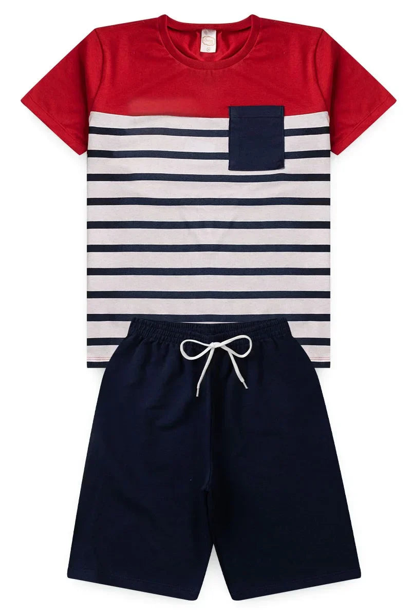 Conjunto Juvenil Basic Vermelho