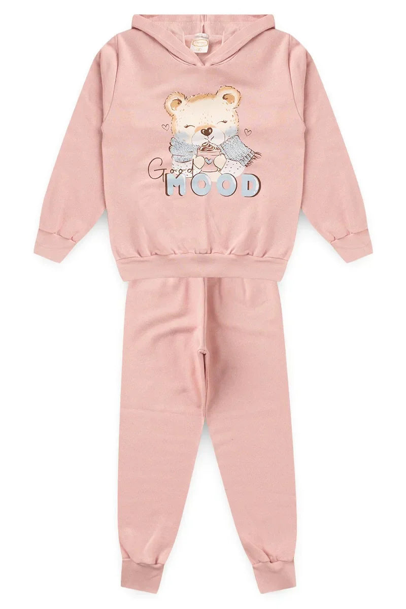 Conjunto Moletom Infantil Menina c/ Capuz Good Mood Cake