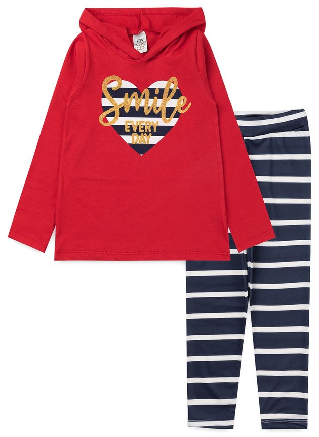 Kit 3 Conjunto Infantil Feminino Meia Estação com Capuz