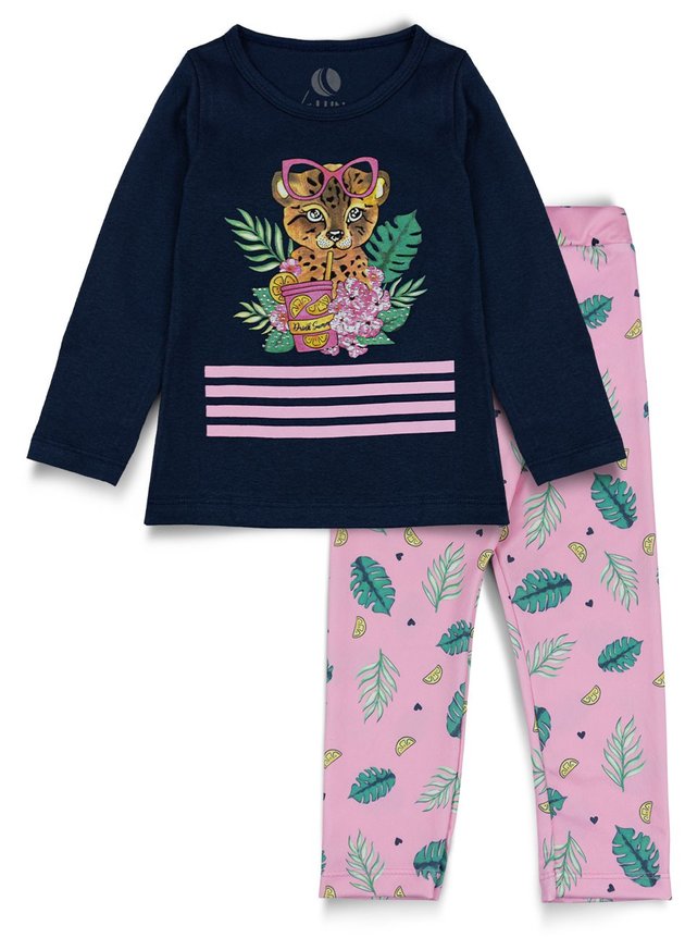 Kit 5 Conjunto Infantil Feminino Unicorn