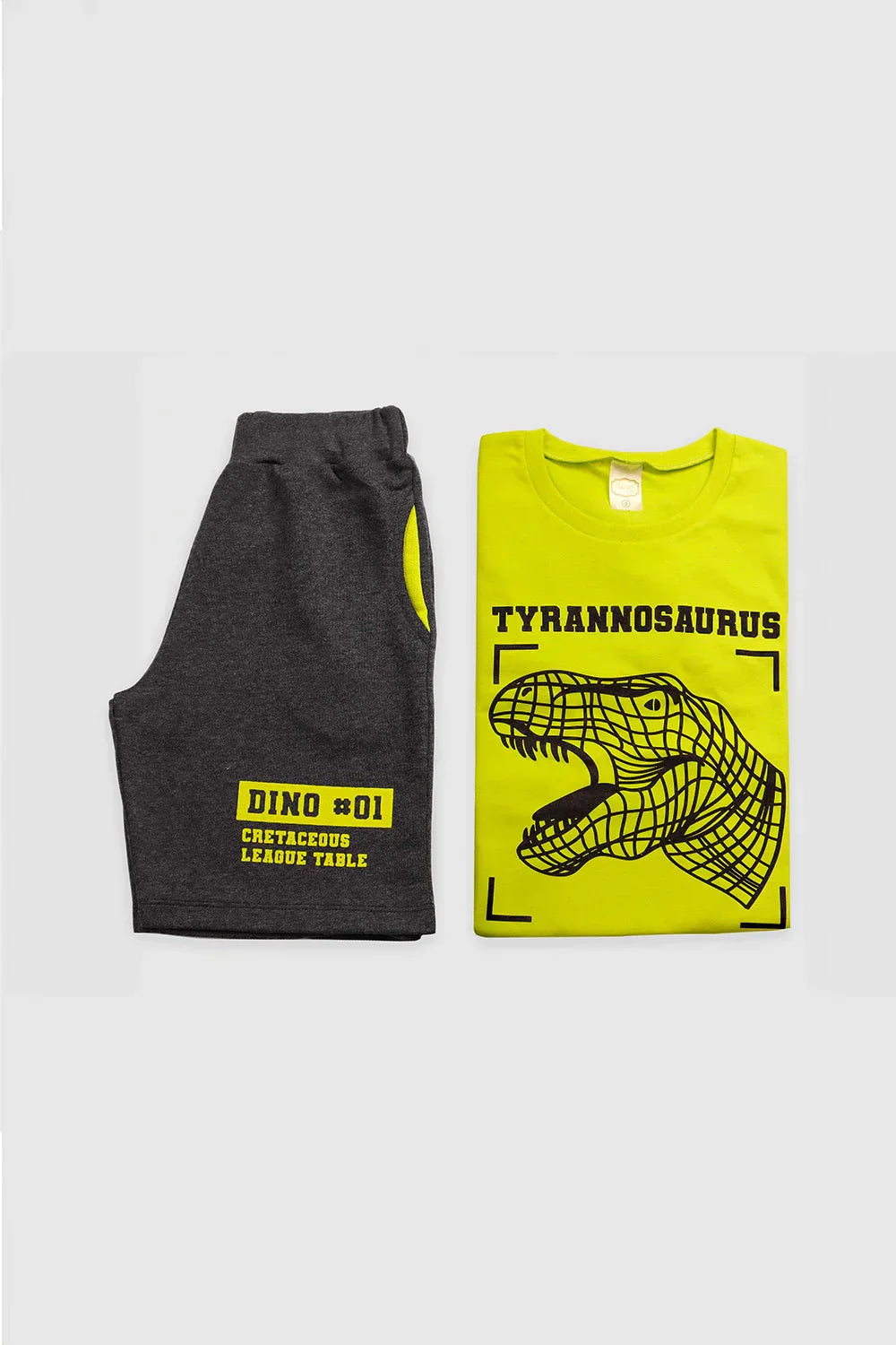 Conjunto Infantil Verão Masculino Tyrannosaurus Lima