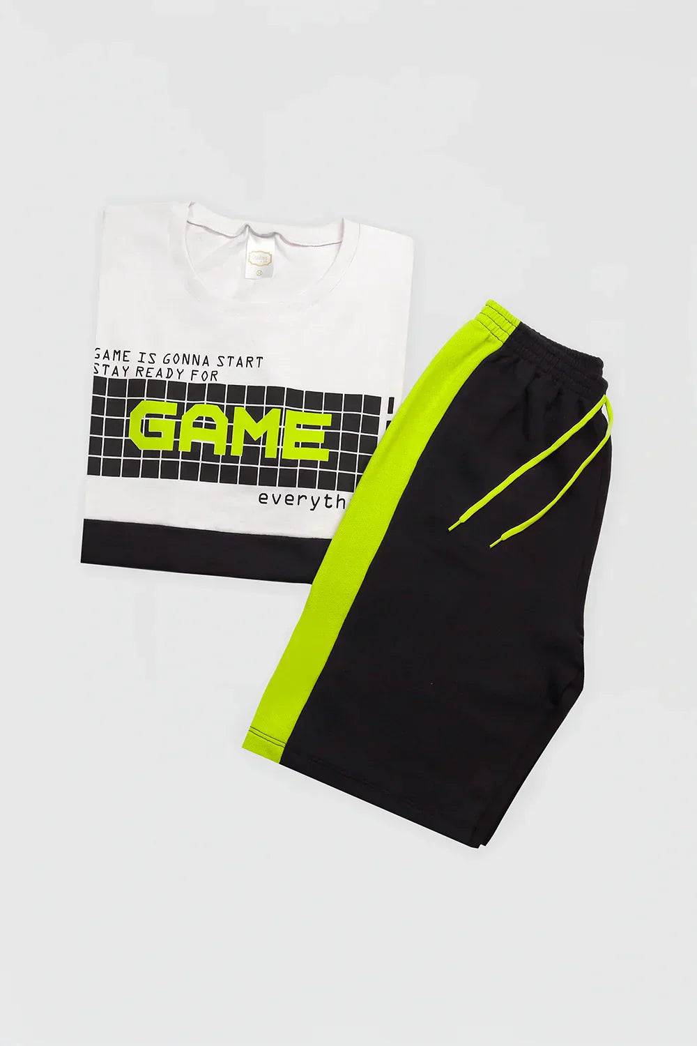 Conjunto Juvenil Verão Masculino Game Branco