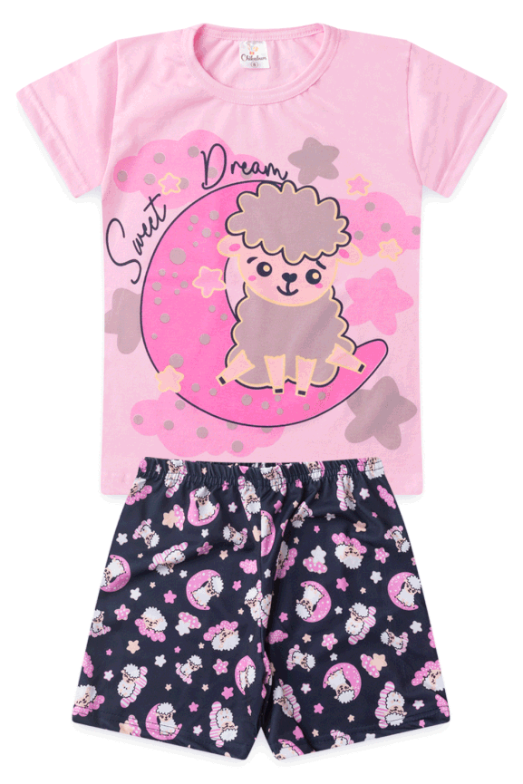 Pijama Infantil Ovelha Lua