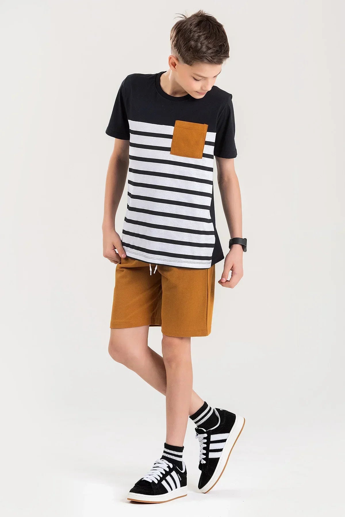 Conjunto Juvenil Verão Masculino Basic Preto