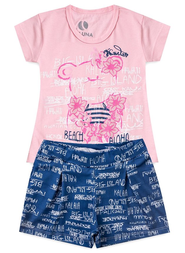 Kit 4 Conjunto Infantil Feminino Lupilu Hey Guys