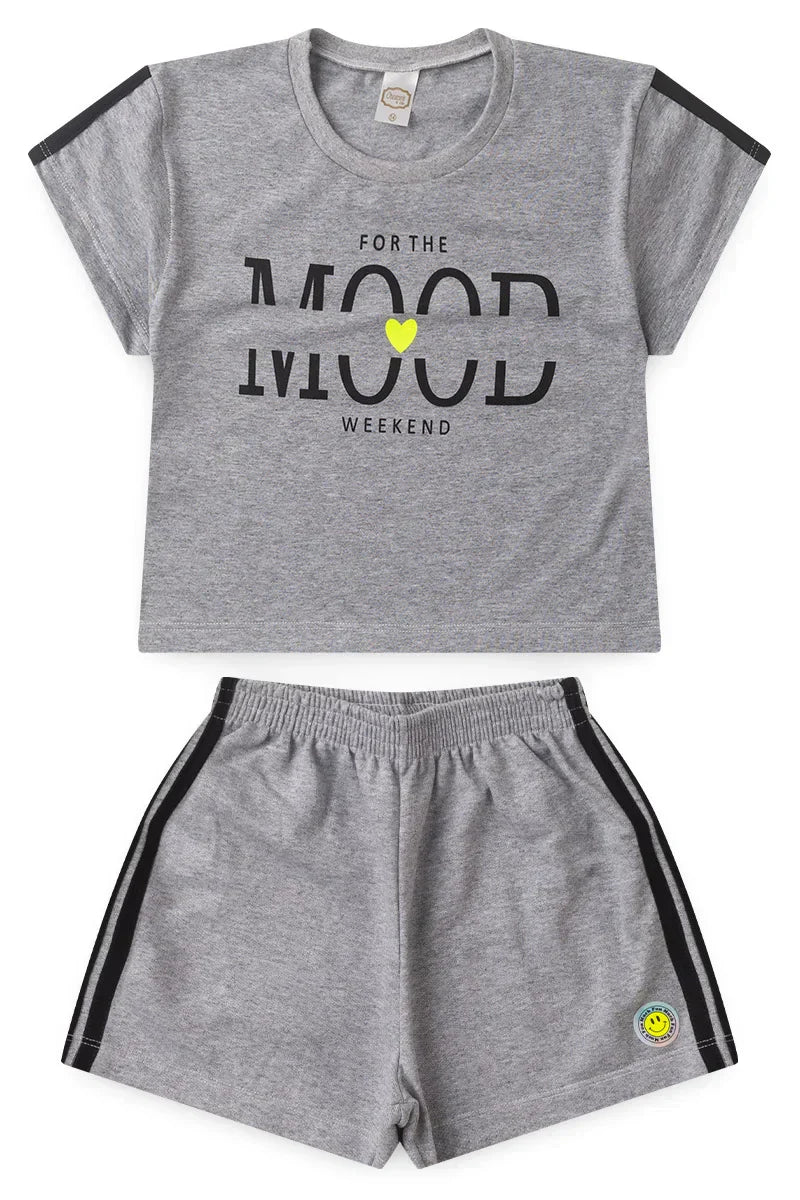 Conjunto Juvenil Verão Feminino Mood Weekend Mescla
