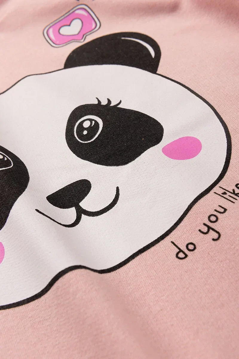 Conjunto Moletom Infantil Menina Sweet Panda Cake
