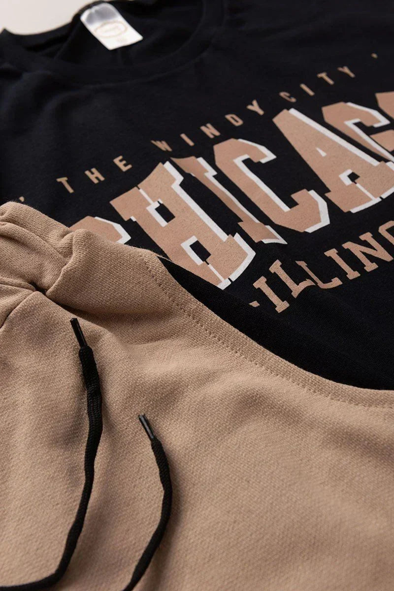 Conjunto Juvenil Chicago Preto