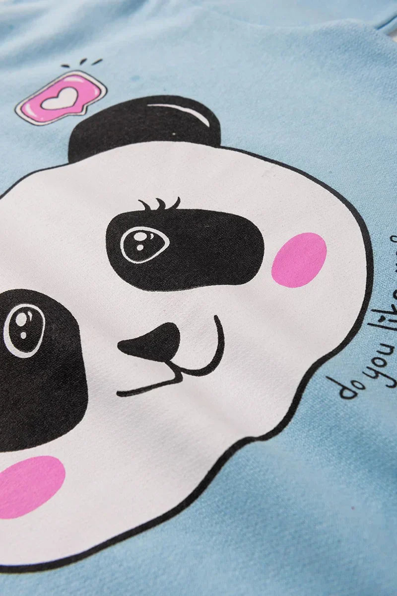Conjunto Moletom Infantil Menina Sweet Panda Frost