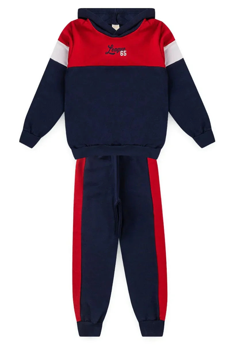 Conjunto Moletom Infantil Menino c/ Capuz League Marinho