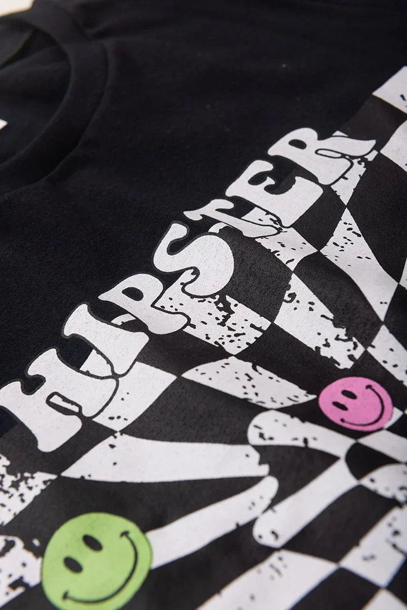 Conjunto Juvenil Verão Feminino Hipster Preto