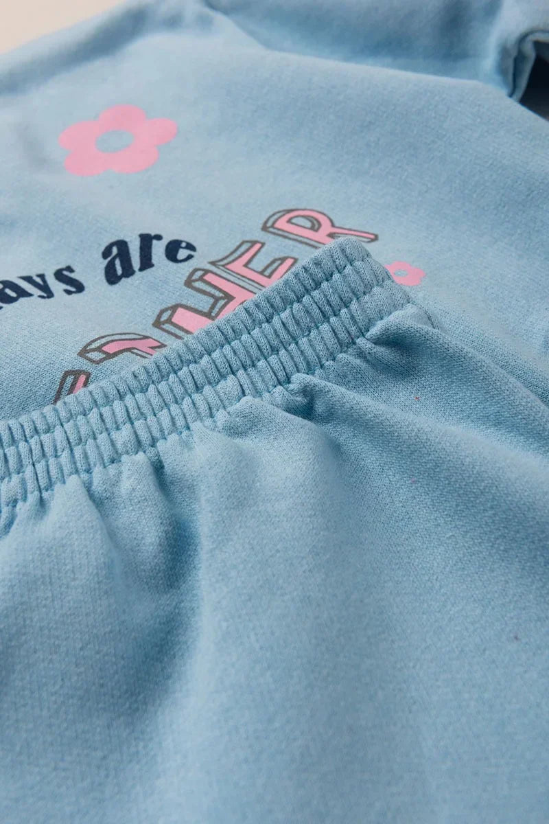 Conjunto Moletom Infantil Menina Cropped c/ Capuz Together Frost