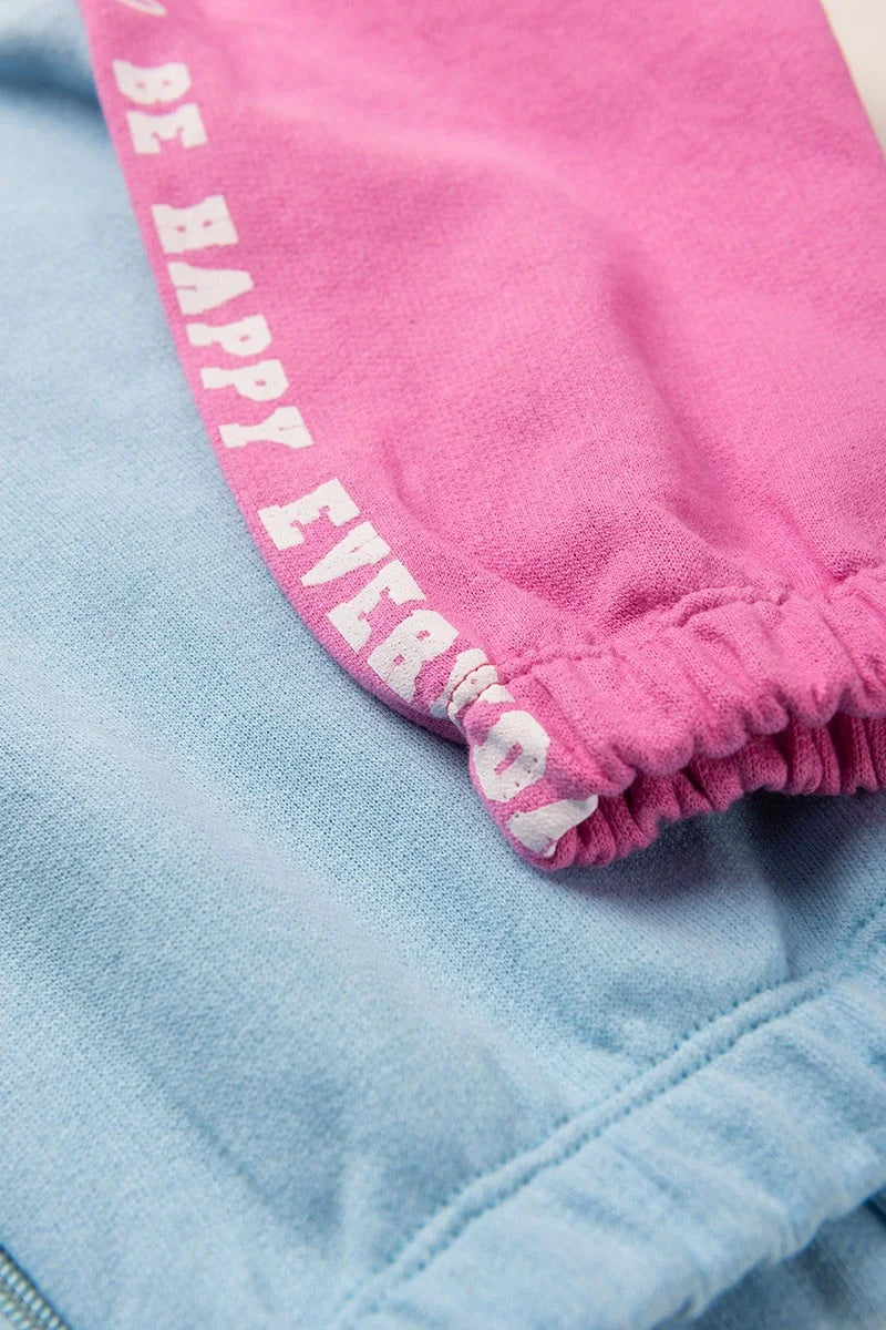 Conjunto Moletom Infantil Menina c/ Capuz e Zíper Coração Frost