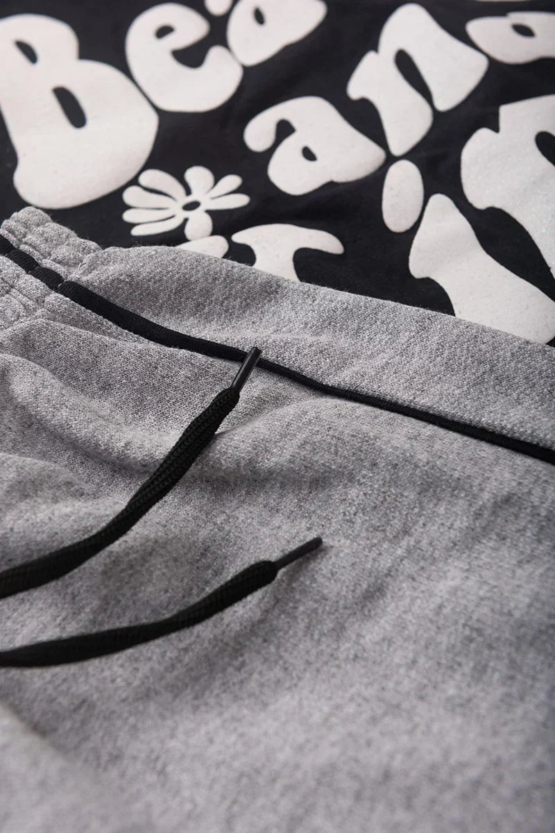 Conjunto Juvenil Verão Feminino Beauty And Kind Preto