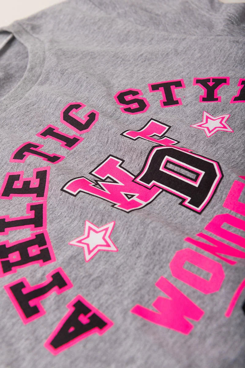 Conjunto Juvenil Verão Feminino Athletic Style Mescla