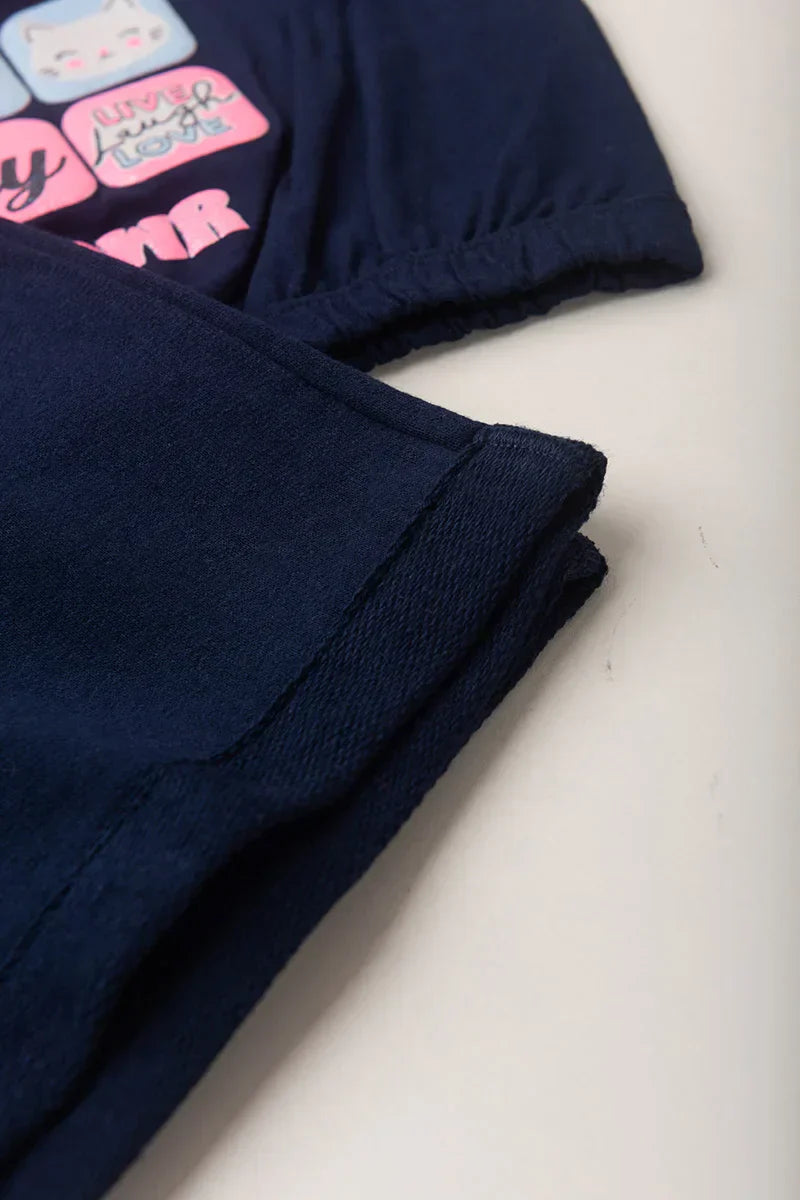 Conjunto Juvenil Verão Feminino Just A Girl Marinho