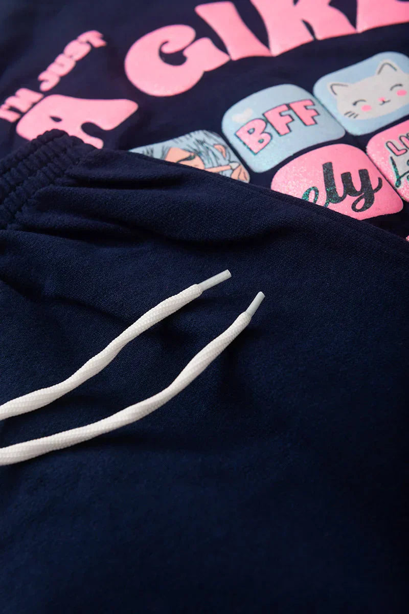 Conjunto Juvenil Verão Feminino Just A Girl Marinho