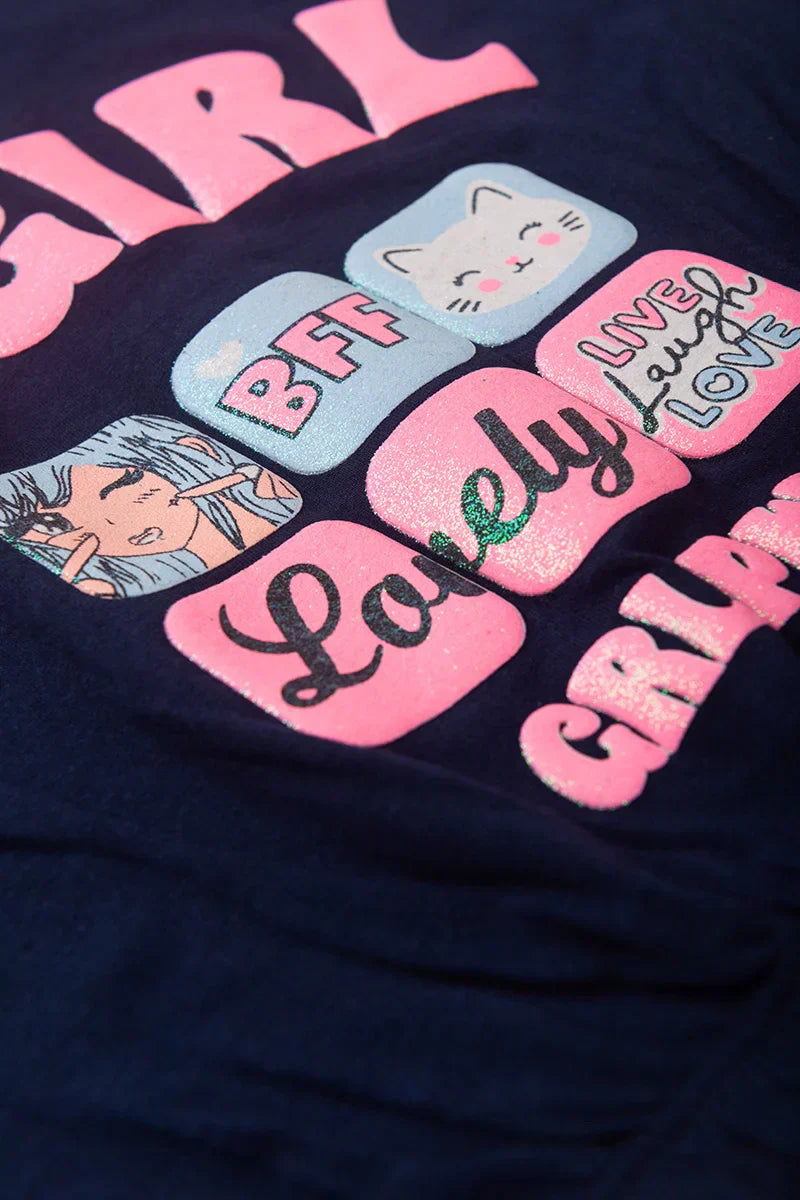 Conjunto Juvenil Verão Feminino Just A Girl Marinho