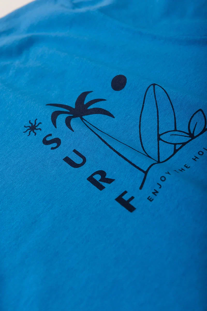 Conjunto Juvenil Verão Masculino Surf Waves Azul