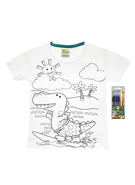 Kit 3 Camisetas Sortidos de Pintar Menino - Sapeca