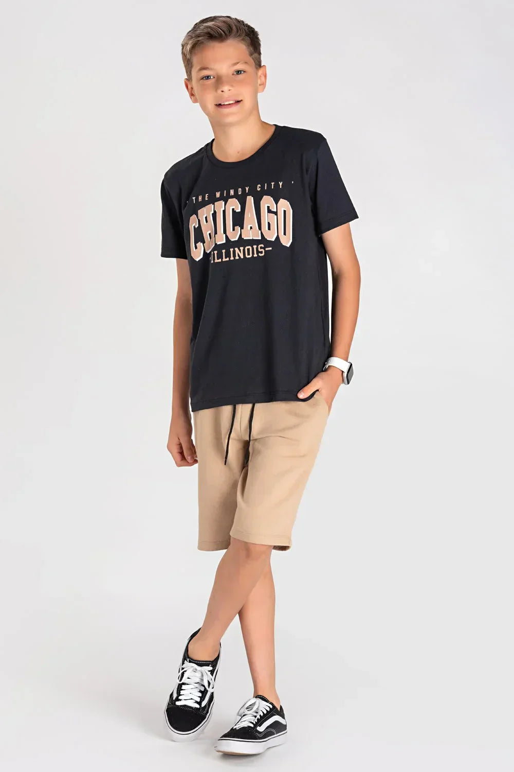 Conjunto Juvenil Chicago Preto