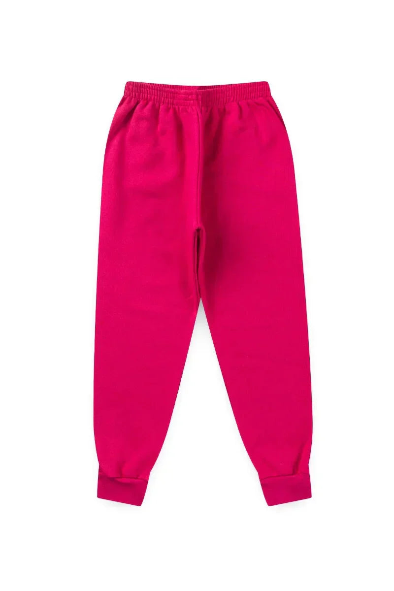 Conjunto Moletom Infantil Menina Cropped c/ Zíper Basic Pink
