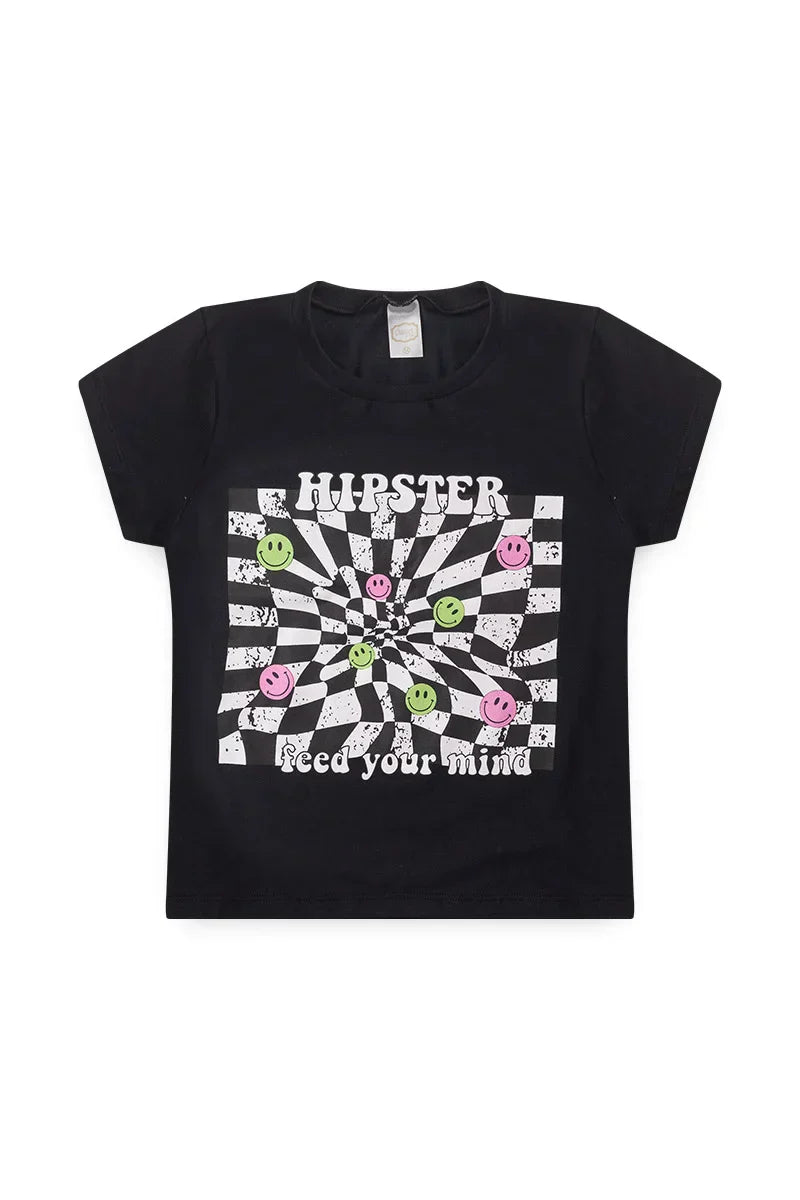 Conjunto Juvenil Verão Feminino Hipster Preto