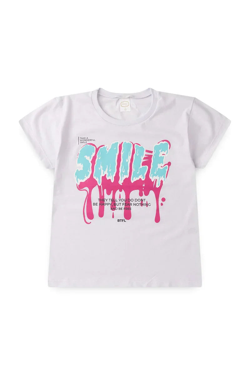 Conjunto Juvenil Verão Feminino Smile Branco