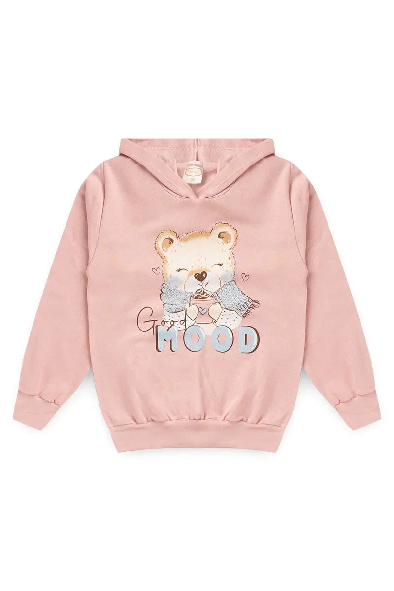 Conjunto Moletom Infantil Menina c/ Capuz Good Mood Cake