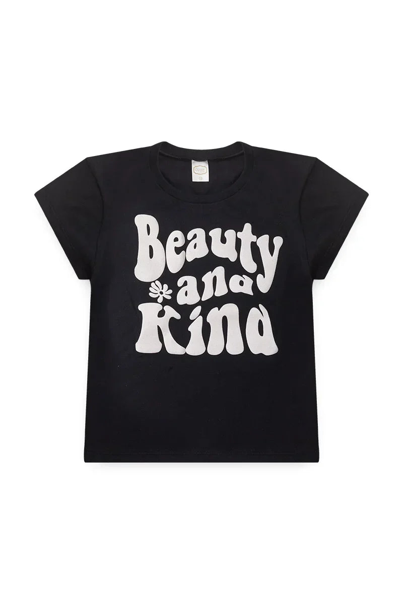 Conjunto Juvenil Verão Feminino Beauty And Kind Preto