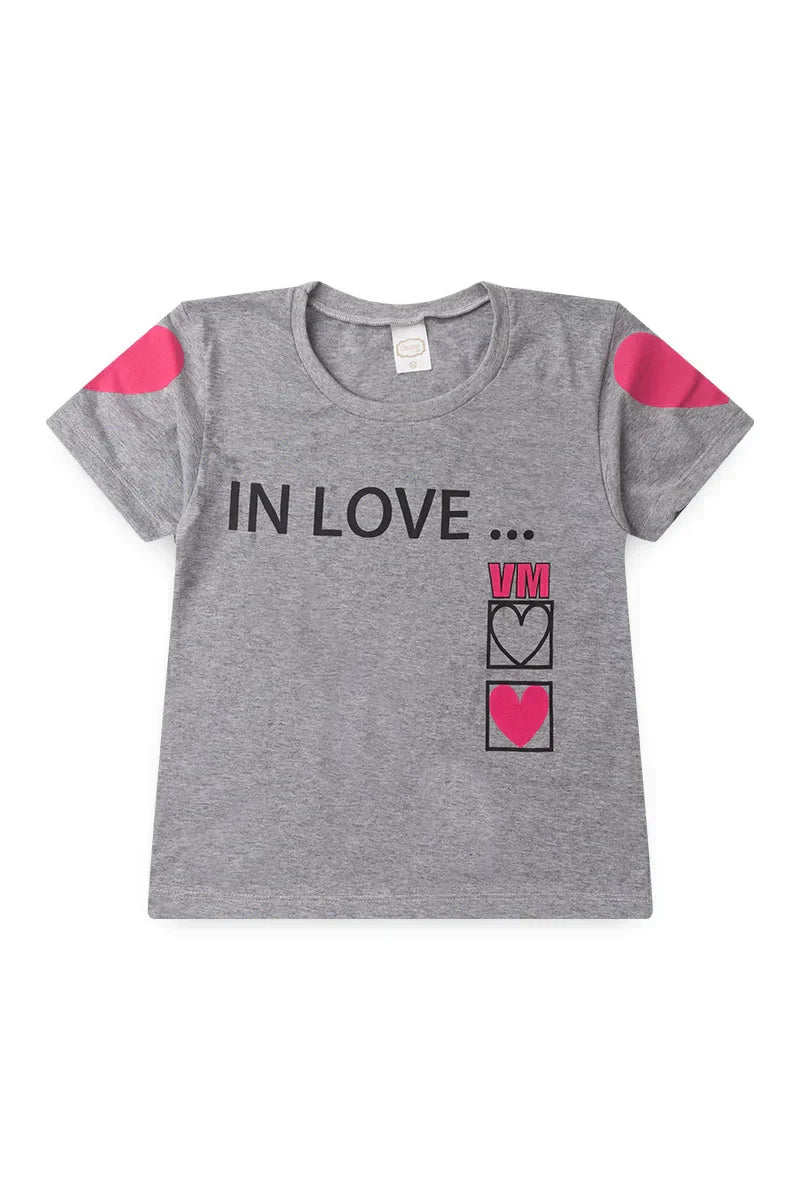 Conjunto Juvenil Verão Feminino In Love Mescla