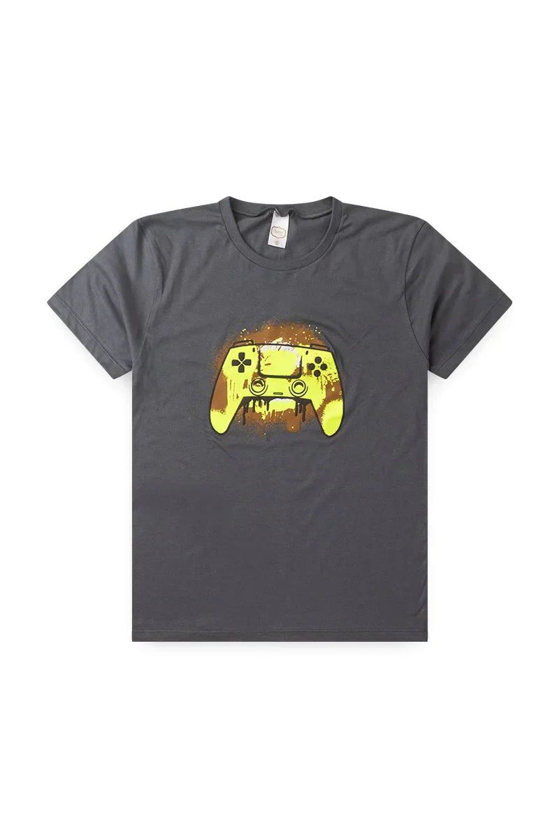 Conjunto Juvenil Verão Masculino Videogame Spray Chumbo