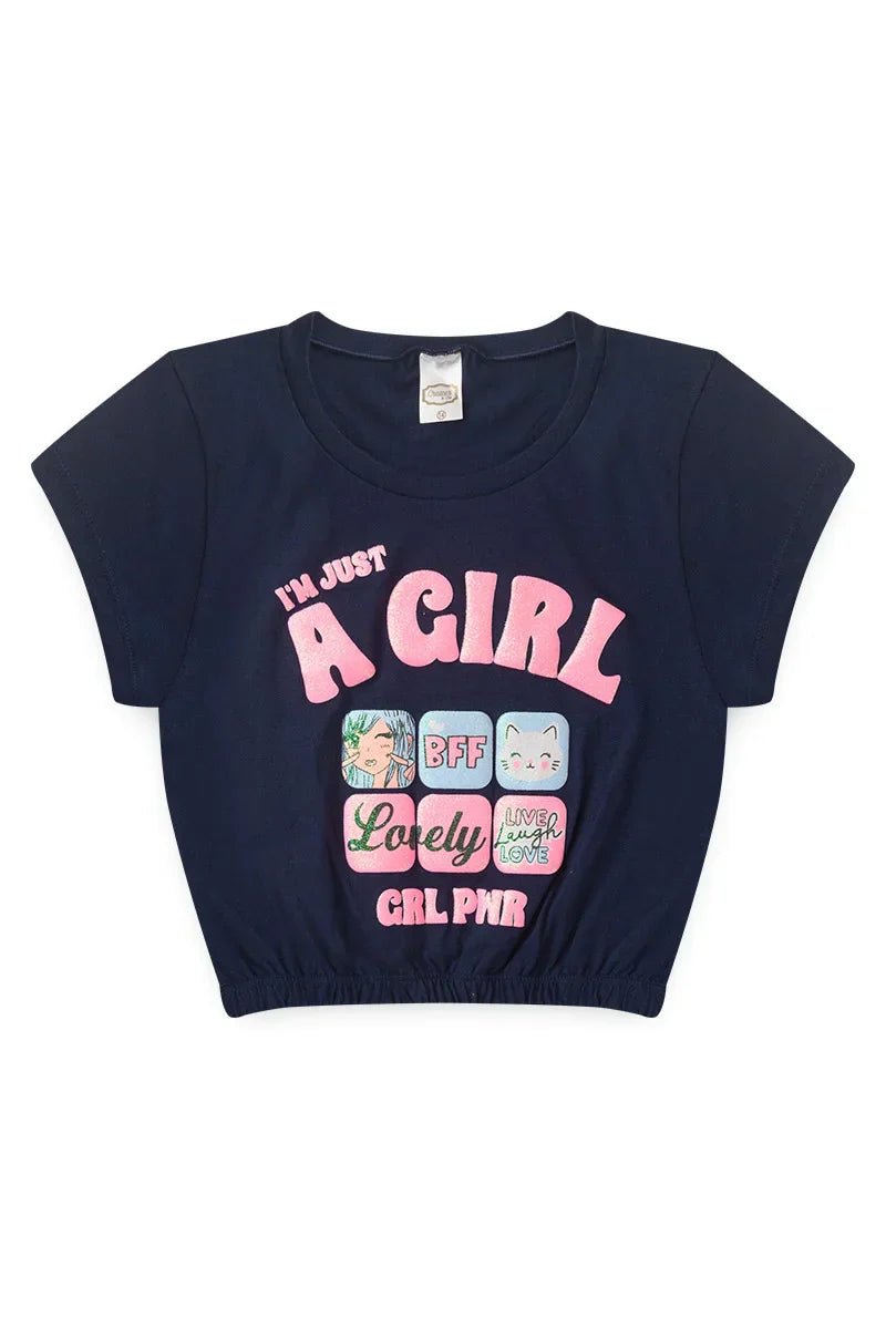 Conjunto Juvenil Verão Feminino Just A Girl Marinho