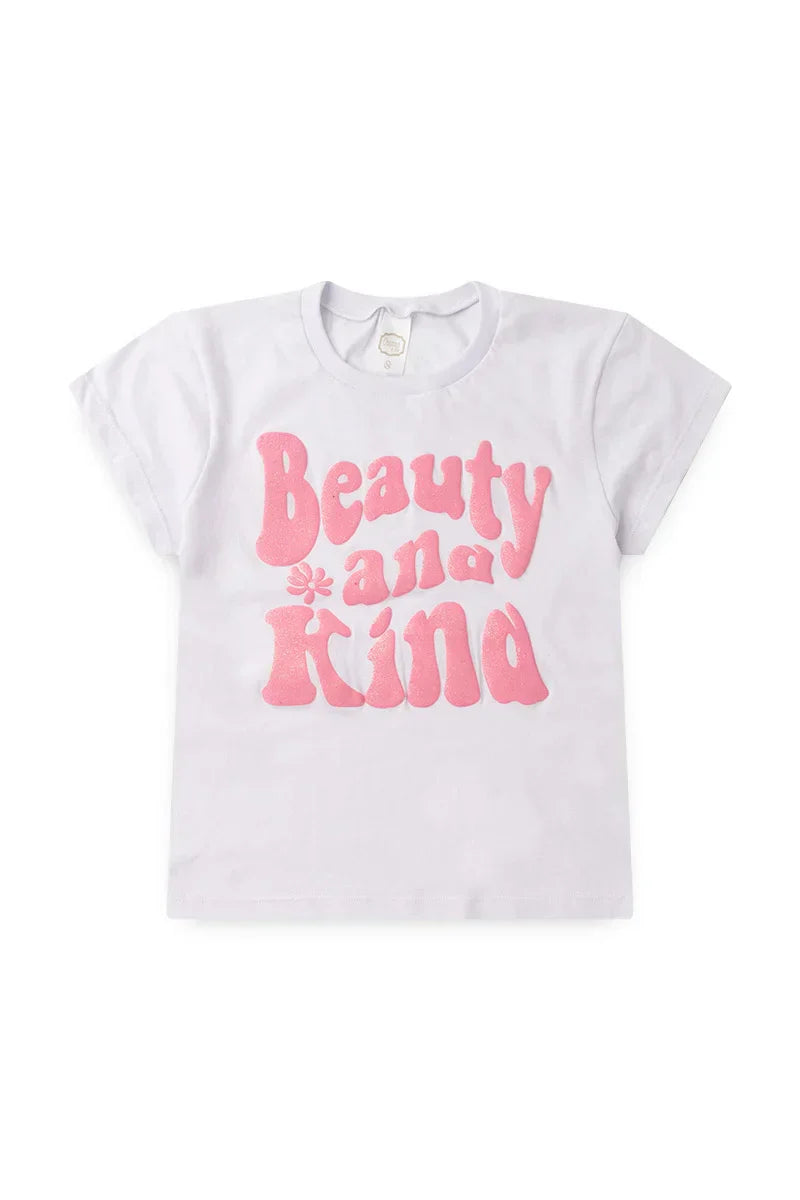Conjunto Juvenil Verão Feminino Beauty And Kind Branco