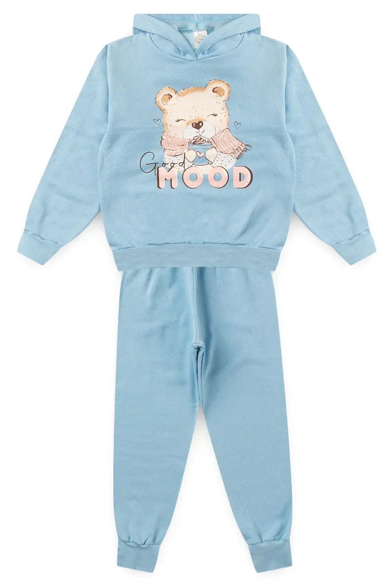 Conjunto Moletom Infantil Menina c/ Capuz Good Mood Frost