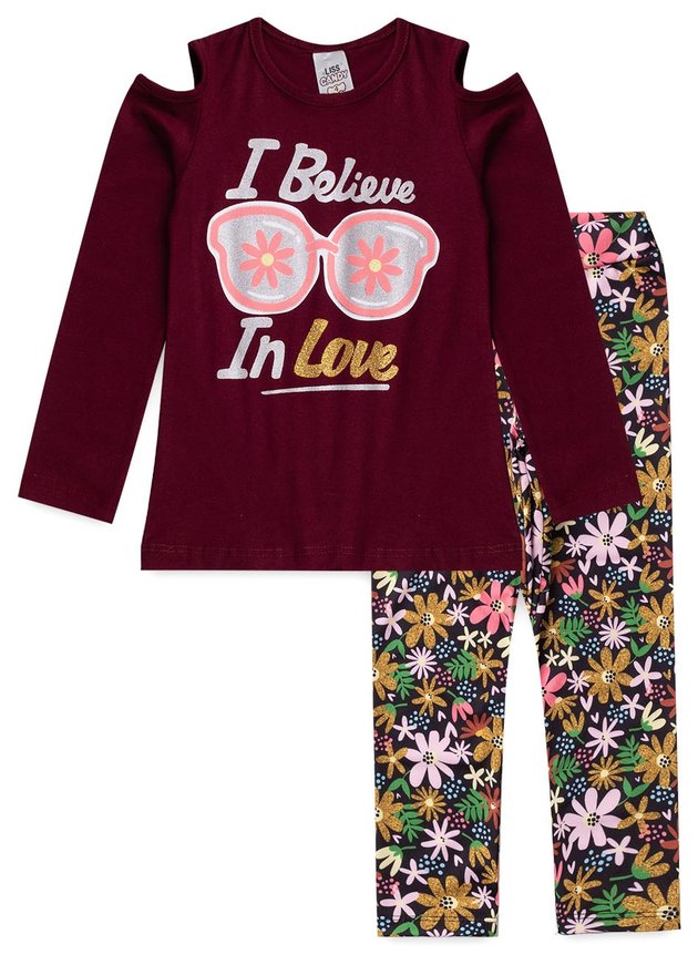 Kit 5 Conjunto Infantil Feminino Meow