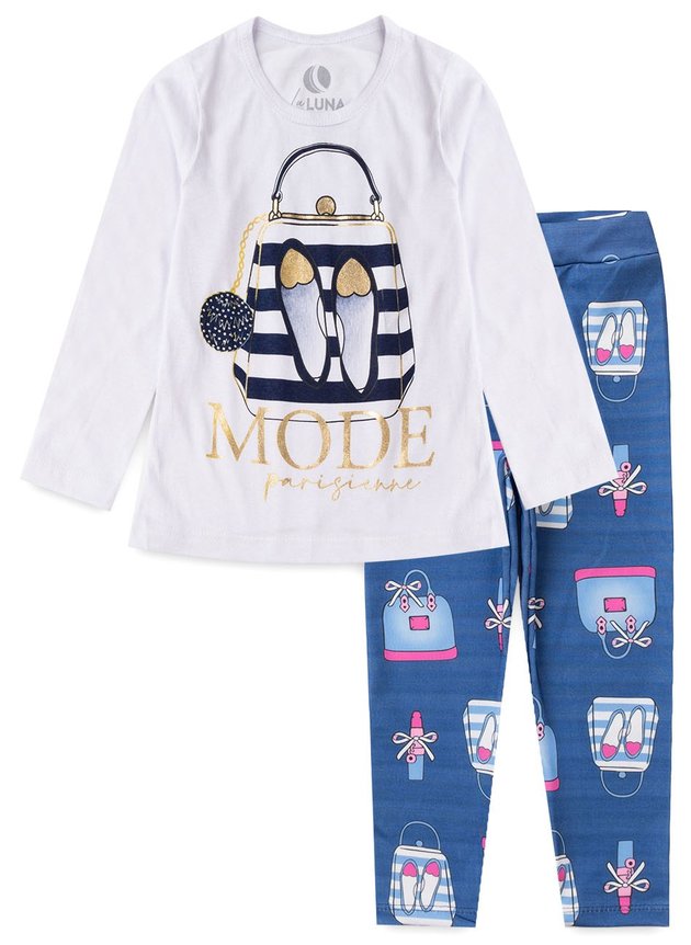 Kit 4 Conjunto Infantil Feminino Lupilu Mode Parisienne