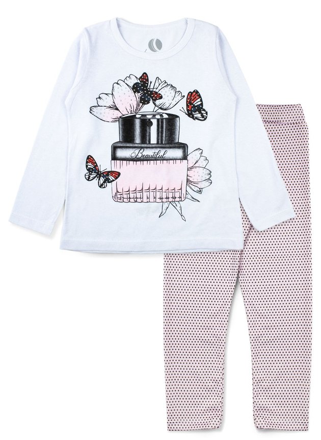 Kit 5 Conjunto Infantil Feminino Lupilu Amour