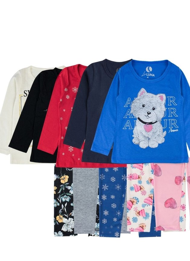 Kit 5 Conjunto Infantil Feminino  Inspires Everyone