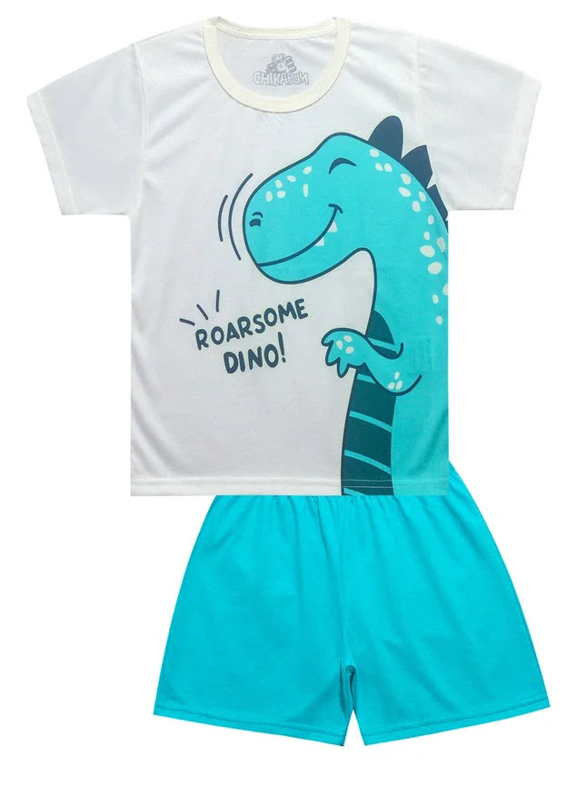 Pijama Menino Dino Verde