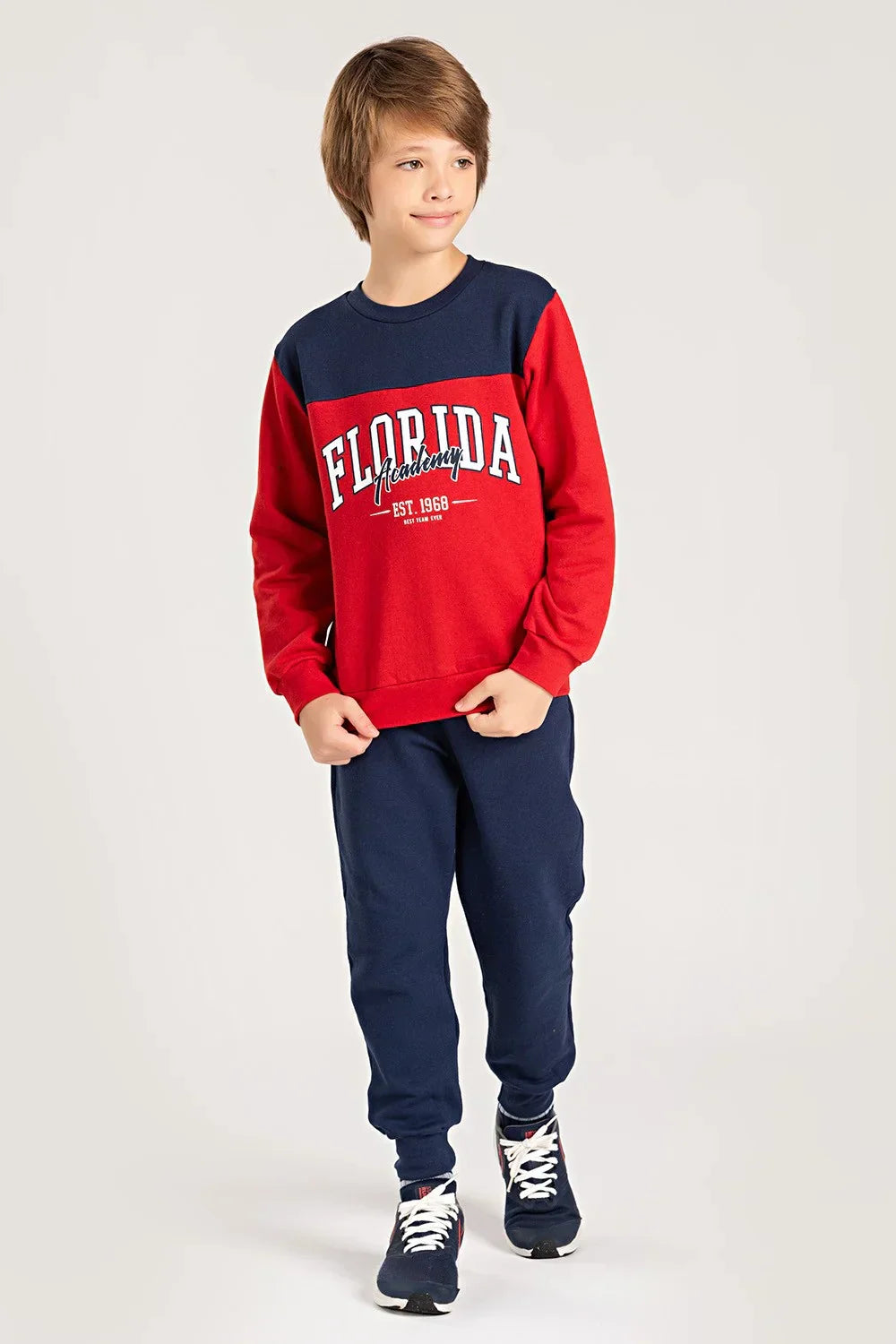 Conjunto Moletom Infantil Menino Florida Vermelho