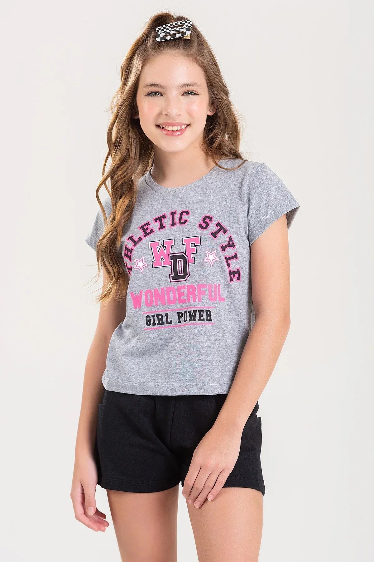 Conjunto Juvenil Verão Feminino Athletic Style Mescla